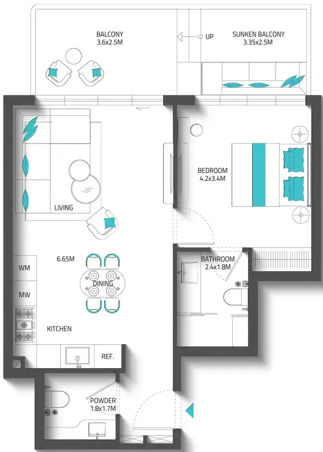 Reef Luxury Development Reef 996 floor plan