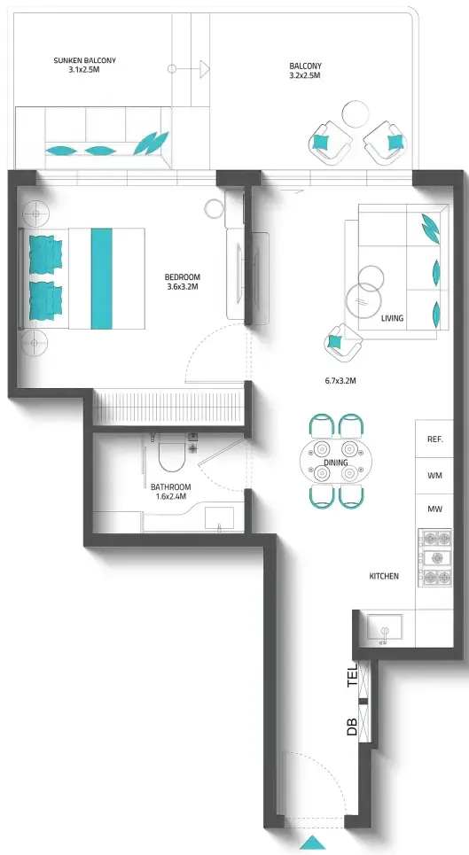 Reef Luxury Development Reef 996 floor plan