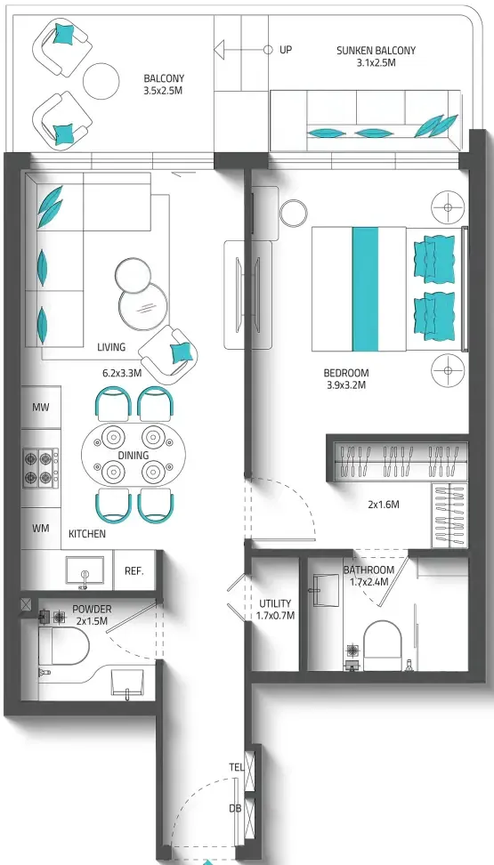 Reef Luxury Development Reef 996 floor plan