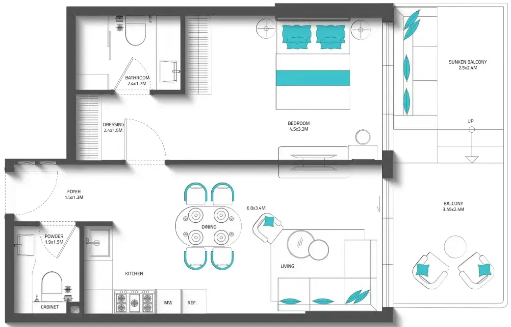 Reef Luxury Development Reef 996 floor plan