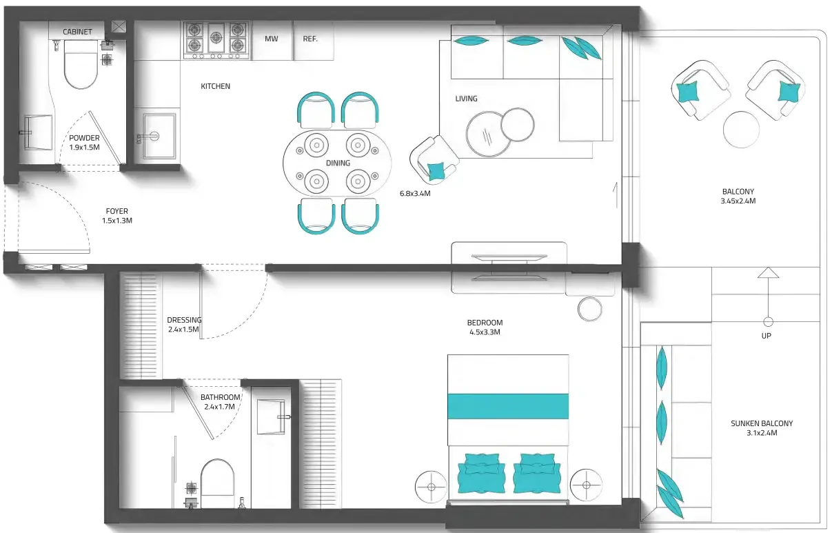 Reef Luxury Development Reef 996 floor plan