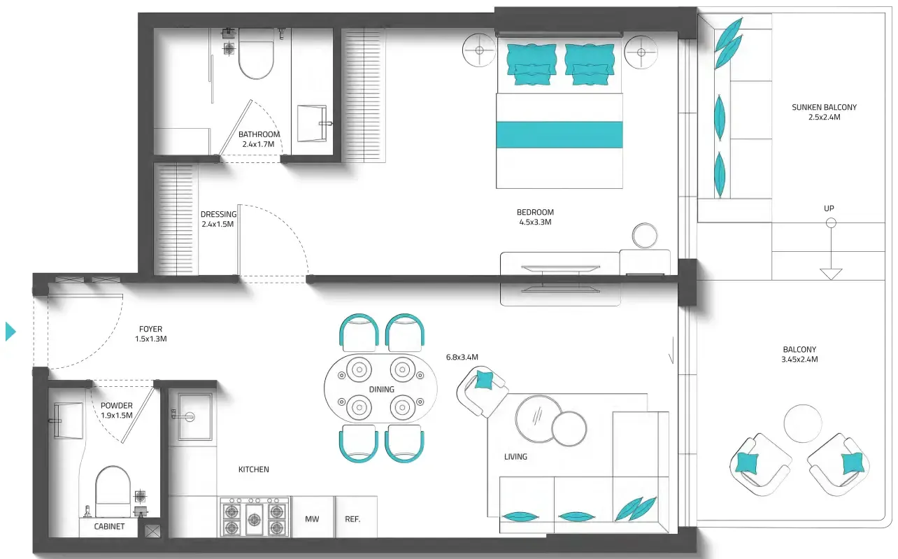 Reef Luxury Development Reef 996 floor plan
