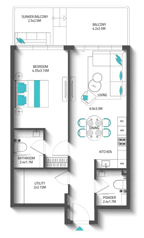 Reef Luxury Development Reef 996 floor plan