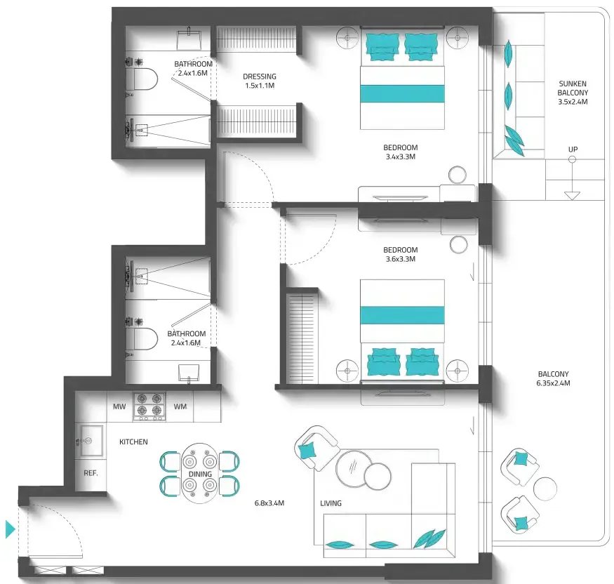 Reef Luxury Development Reef 996 floor plan