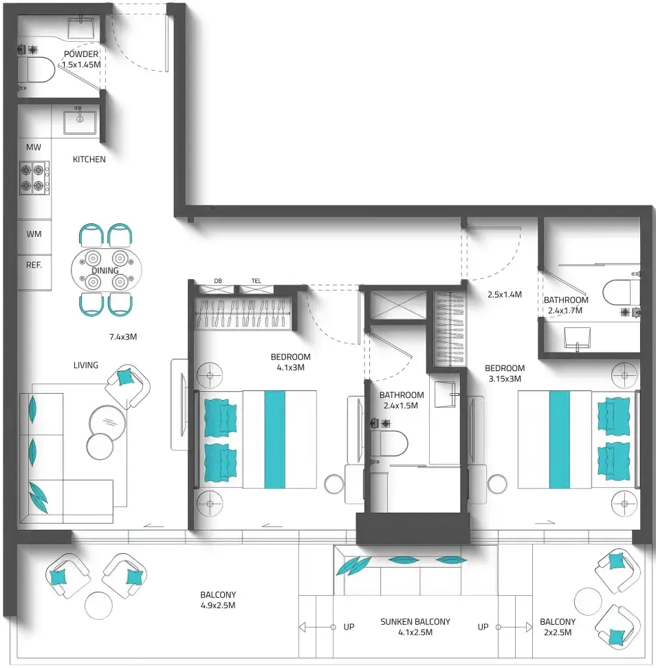 Reef Luxury Development Reef 996 floor plan
