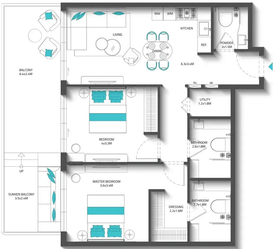 Reef Luxury Development Reef 996 floor plan