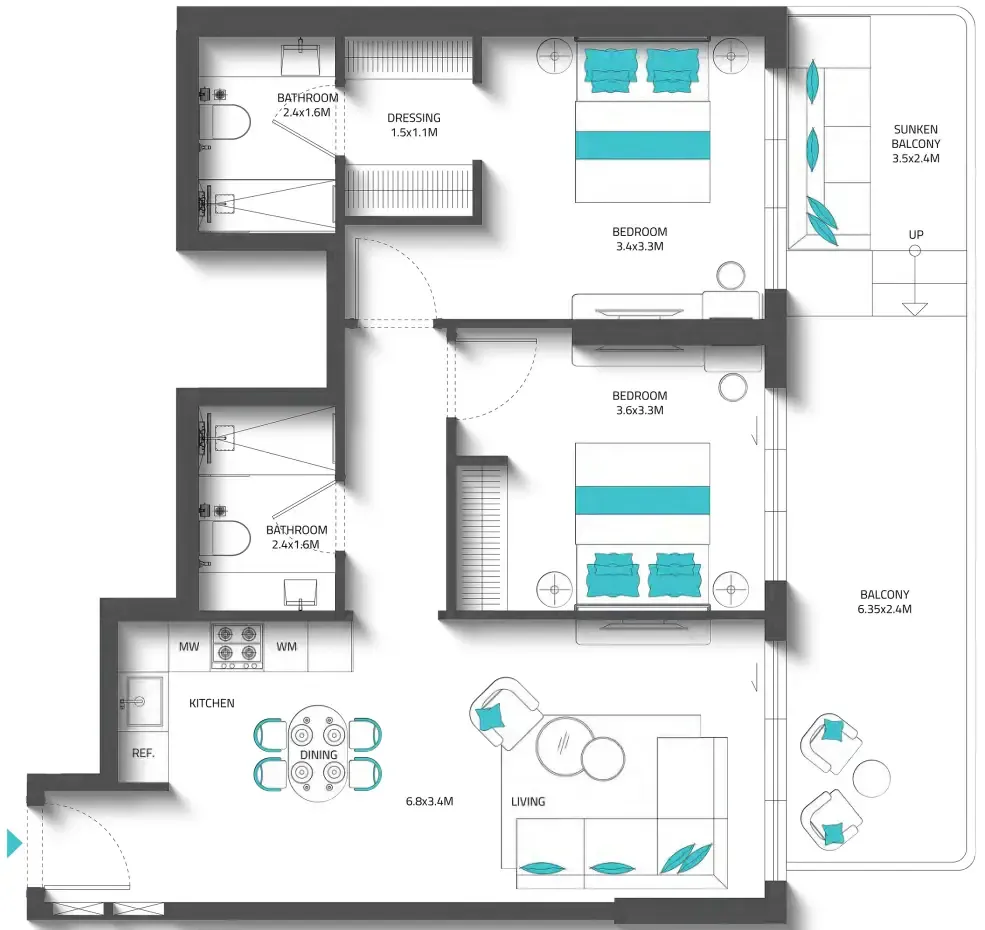 Reef Luxury Development Reef 996 floor plan