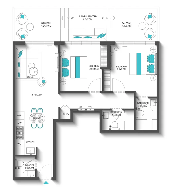 Reef Luxury Development Reef 996 floor plan