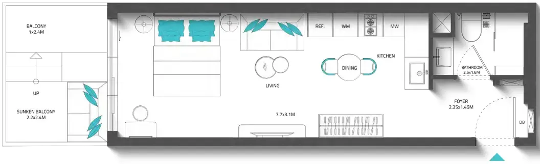 Reef Luxury Development Reef 996 floor plan