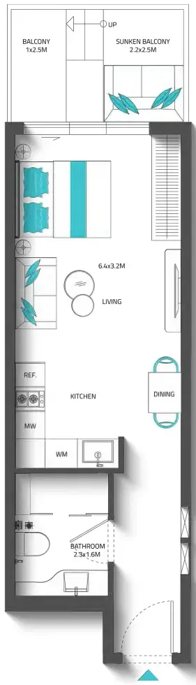 Reef Luxury Development Reef 996 floor plan