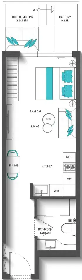 Reef Luxury Development Reef 996 floor plan