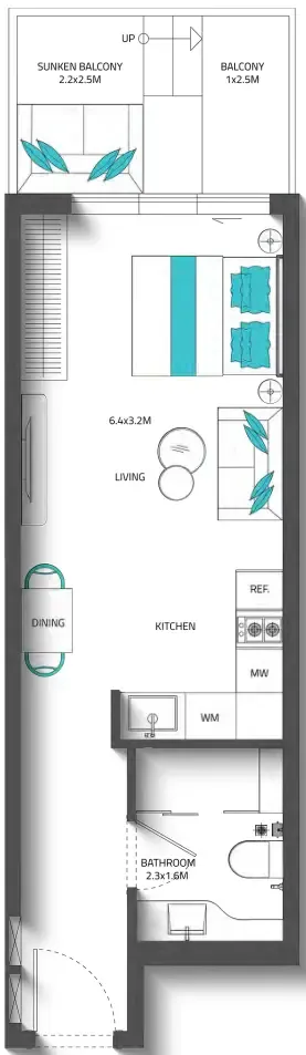 Reef Luxury Development Reef 996 floor plan