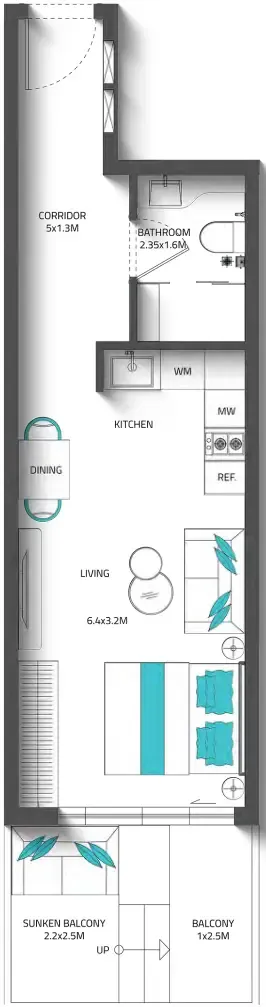 Reef Luxury Development Reef 996 floor plan