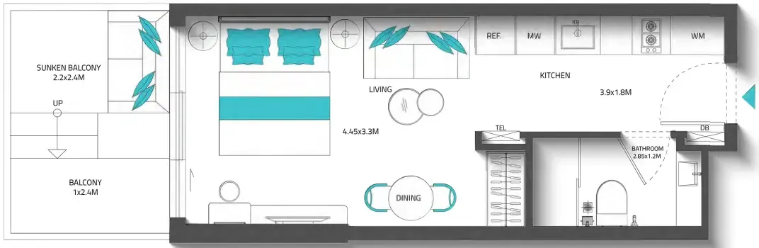 Reef Luxury Development Reef 996 floor plan