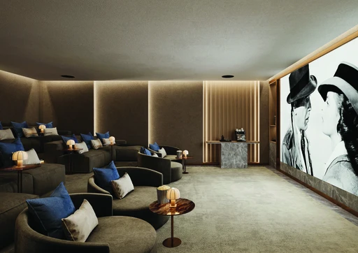Residents' Cinema amenity image at Residences Du Port Autograph Collection