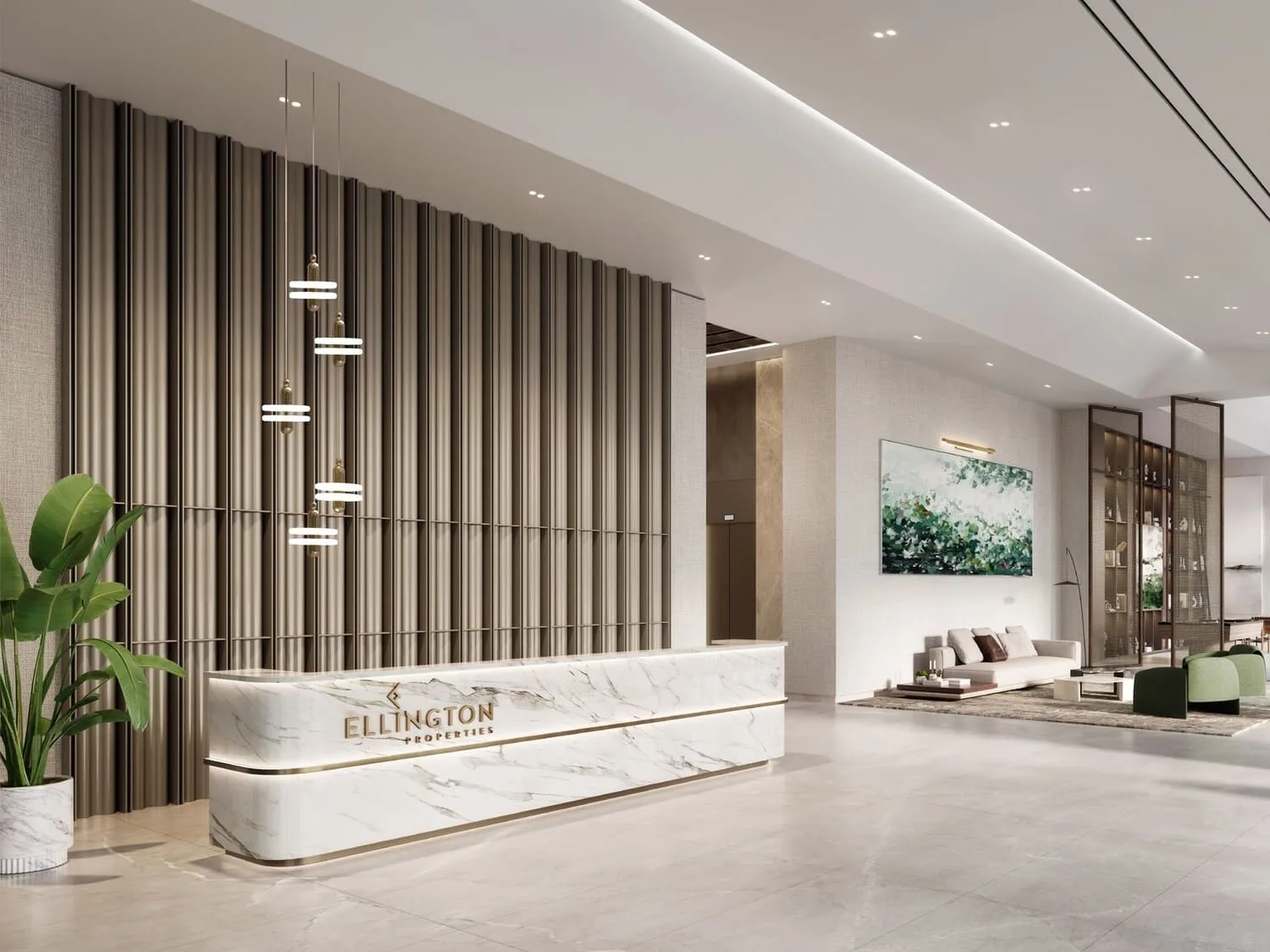 Lobby at Riverton House in Bukadra Dubai
