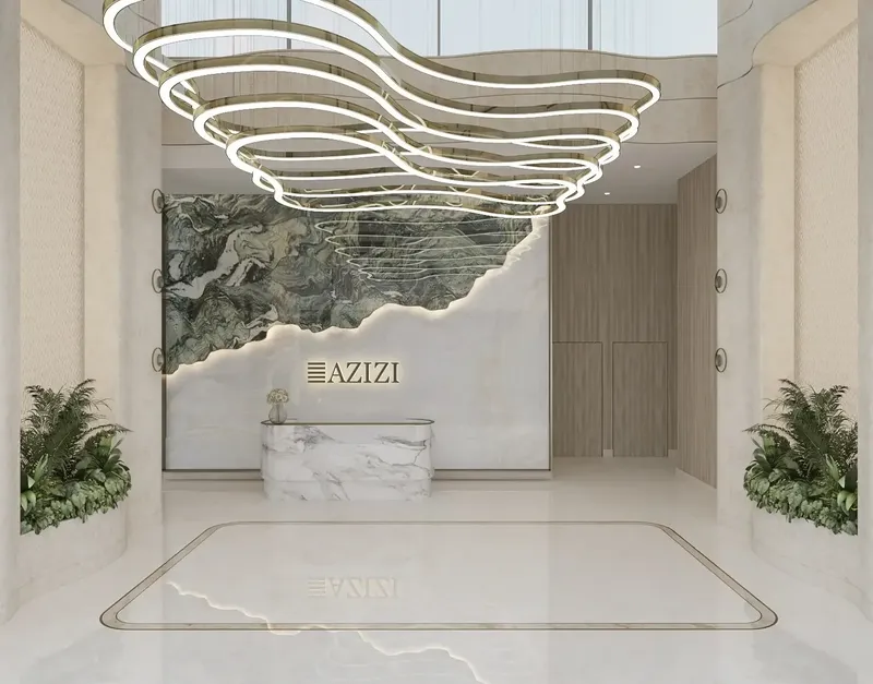 Lobby at Riviera 58 in Azizi Riviera at Meydan One Dubai