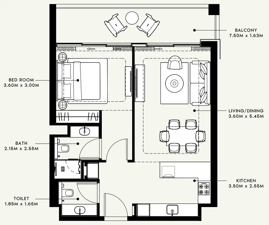 Azizi Riviera 60 floor plan