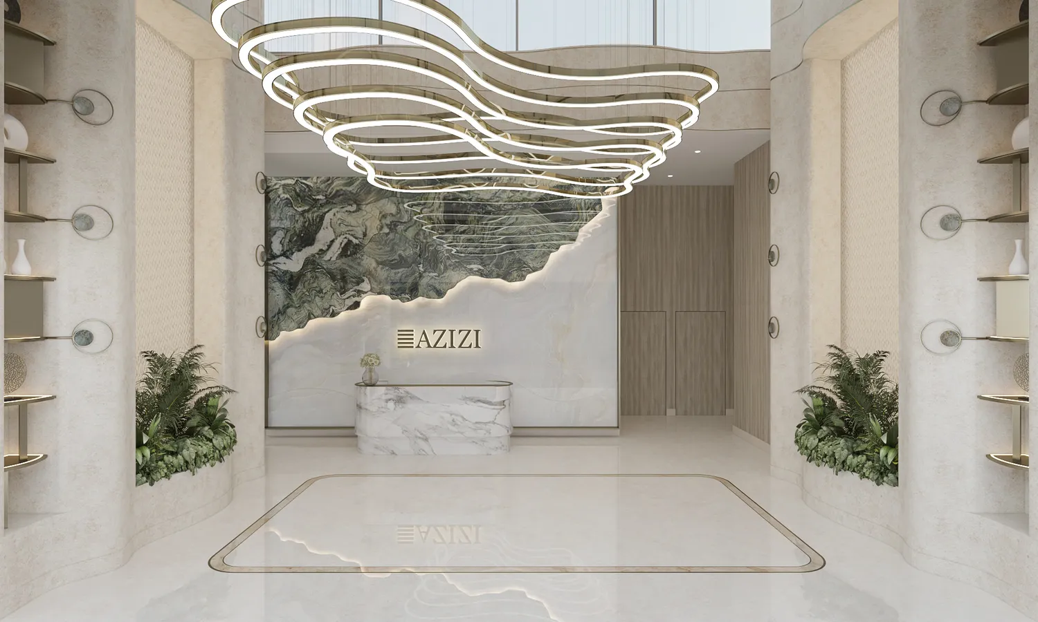 Lobby at Riviera 60 in Dubai