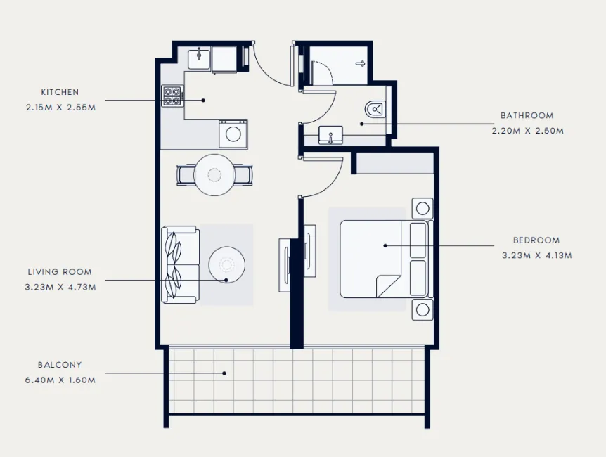 Azizi Riviera 65 floor plan