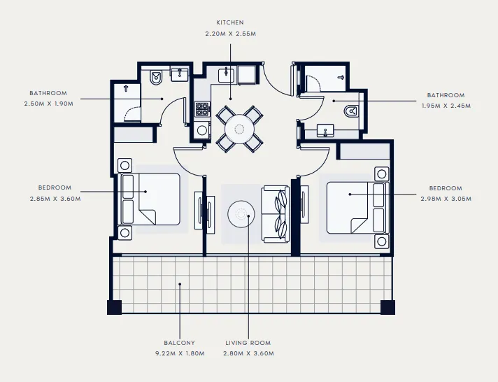 Azizi Riviera 65 floor plan