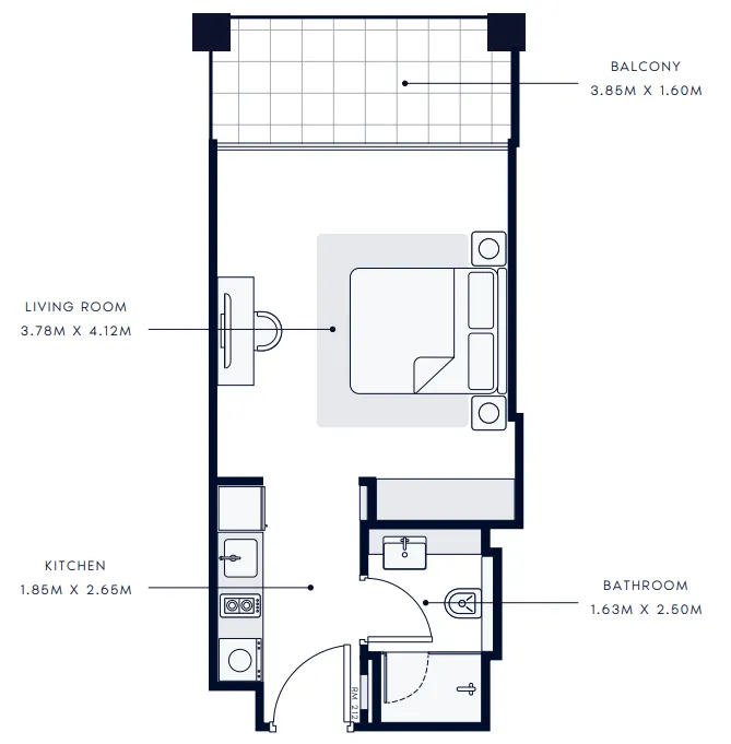 Azizi Riviera 65 floor plan