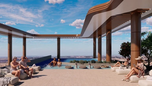 Rooftop Infinity Pool amenity image at Siana by Zoya