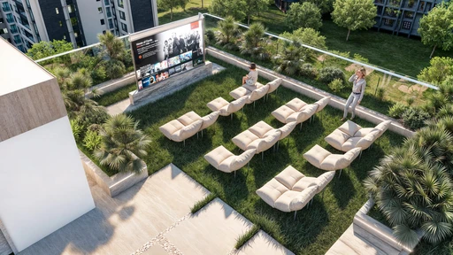 Rooftop Open Air Cinema amenity image at 105 Residences by Kamdar