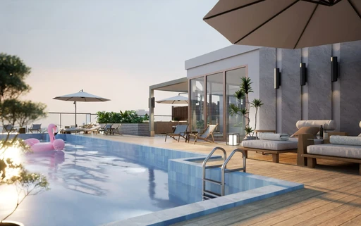 Rooftop Pool amenity image at Solanki One