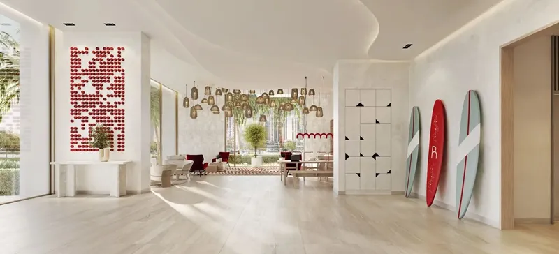 Lobby at Rosso Bay Residences in Al Marjan Island Ras Al Khaimah