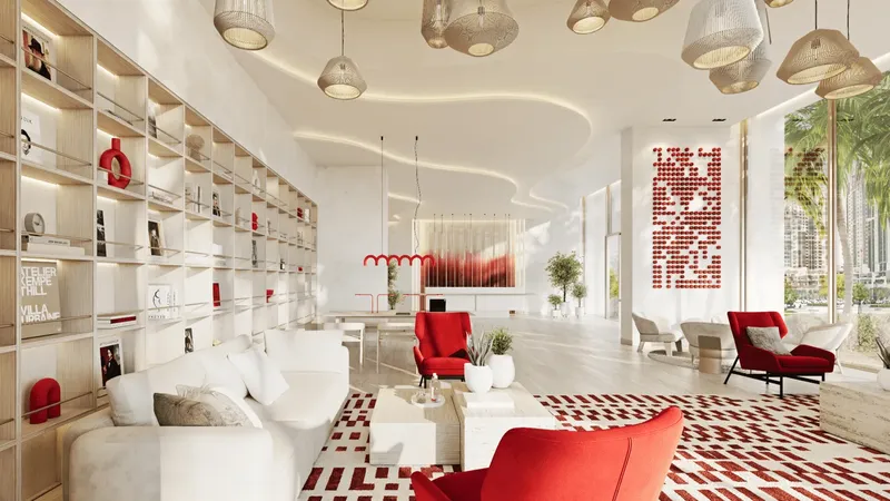 Lobby at Rosso Bay Residences in Al Marjan Island Ras Al Khaimah