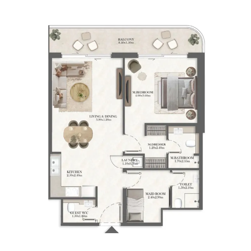 Royal Development Holding Rotana Residences South Tower floor plan