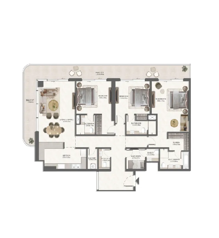 Royal Development Holding Rotana Residences South Tower floor plan