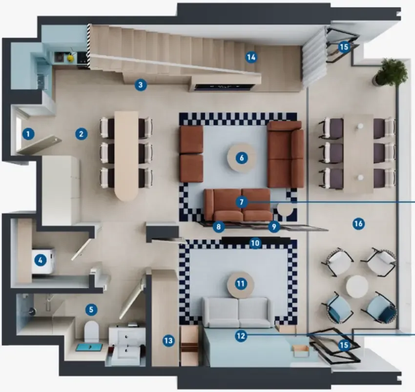 Irth Development Rove Home Dubai Marina floor plan