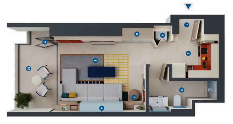Irth Development Rove Home Dubai Marina floor plan