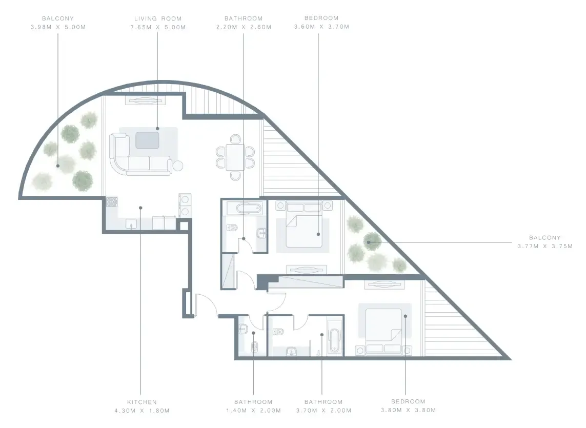 Azizi Royal Bay floor plan