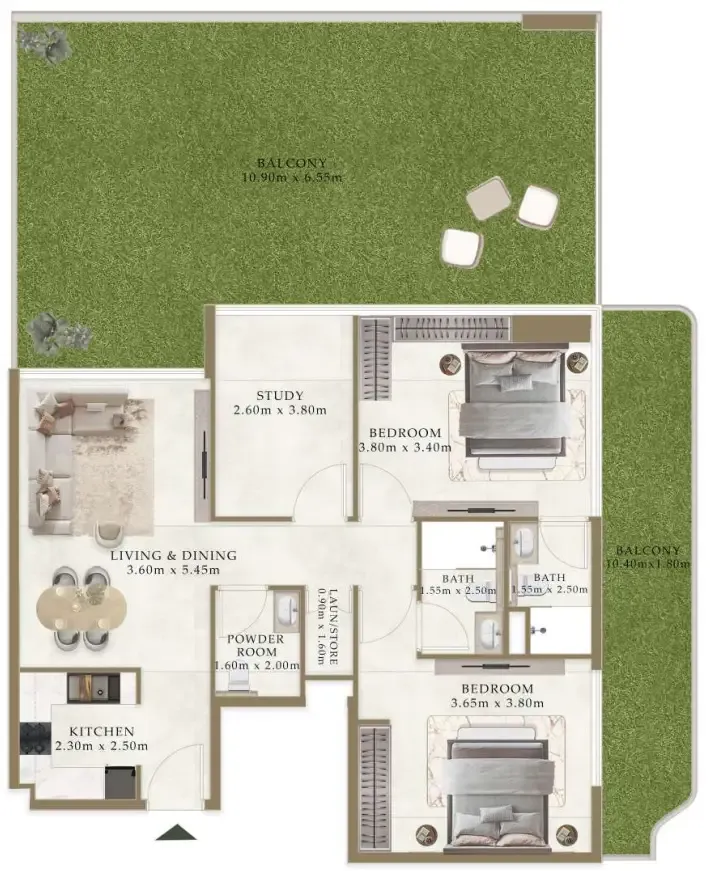 AUM Development Ryze Residences by AUM Development floor plan
