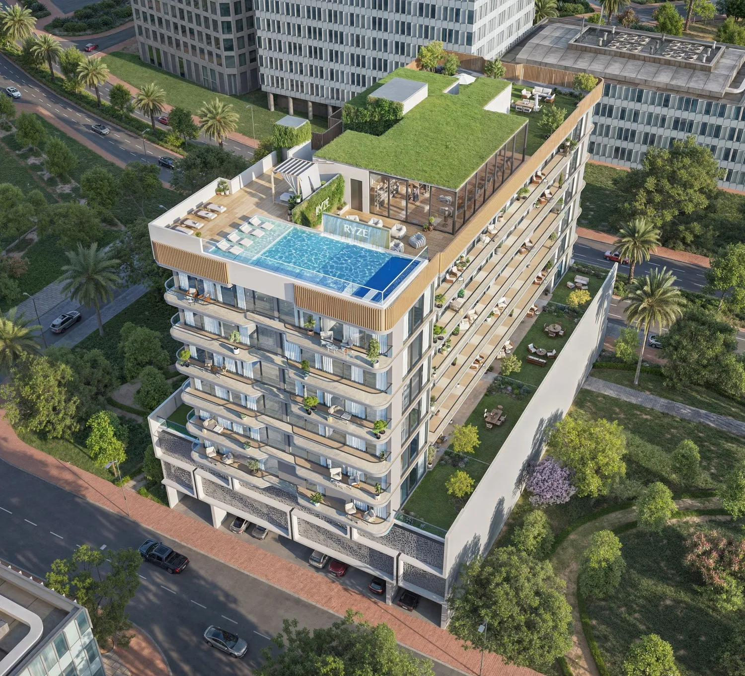 Exterior at Ryze Residences by AUM Development in Dubai International City Dubai