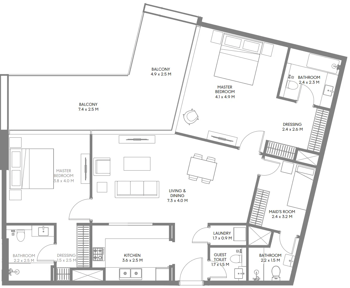 Arada Safa Parkview floor plan