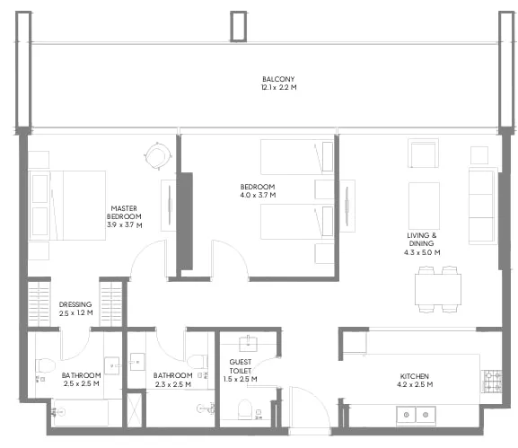 Arada Safa Parkview floor plan
