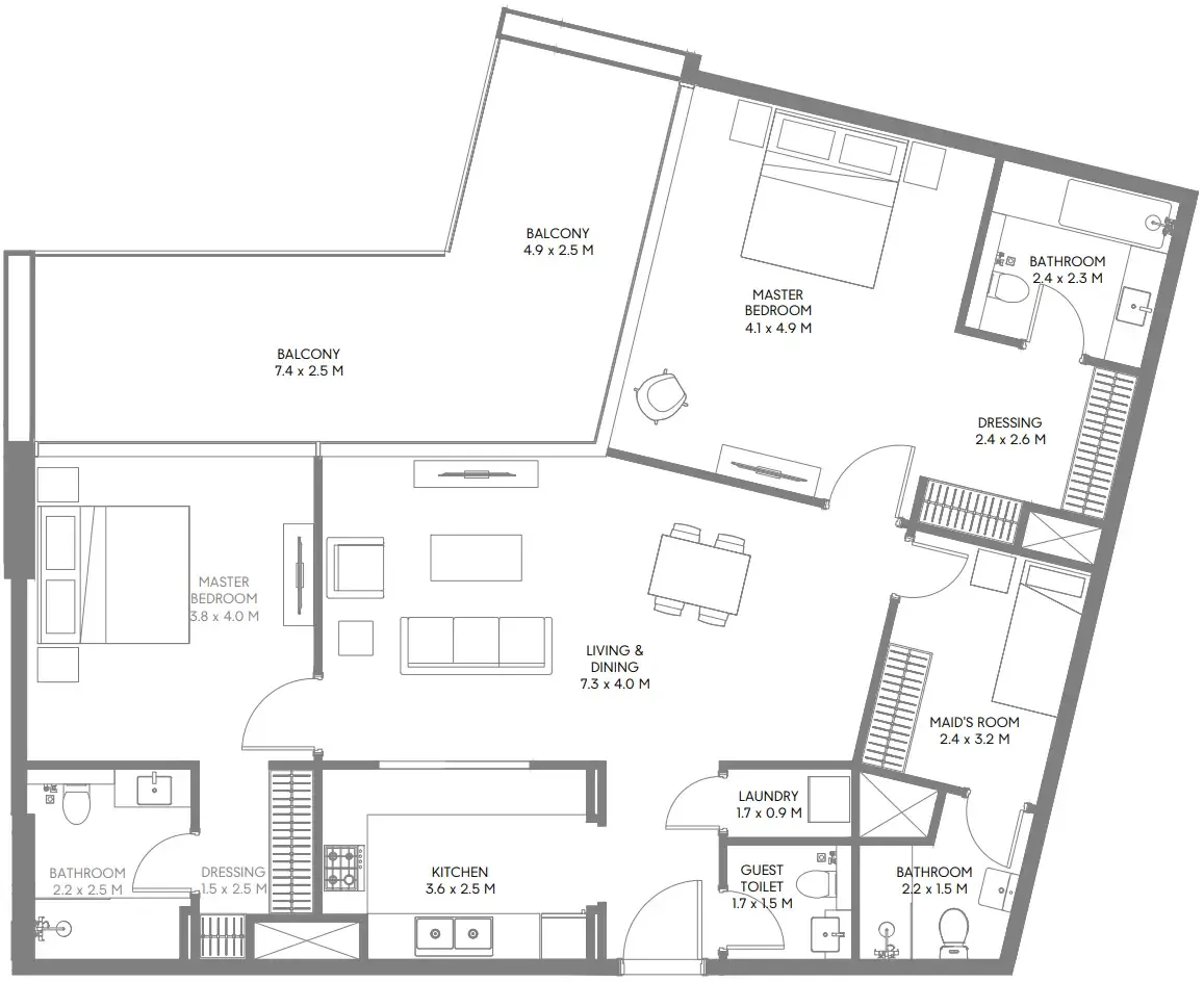 Arada Safa Parkview floor plan