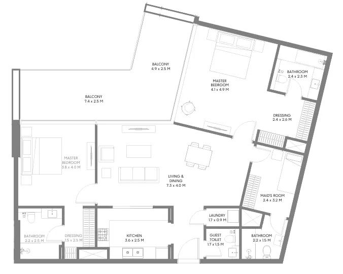 Arada Safa Parkview floor plan