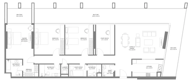 Arada Safa Parkview floor plan