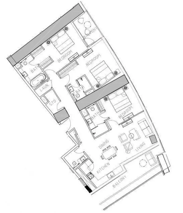 DAMAC Safa Two de Grisogono floor plan