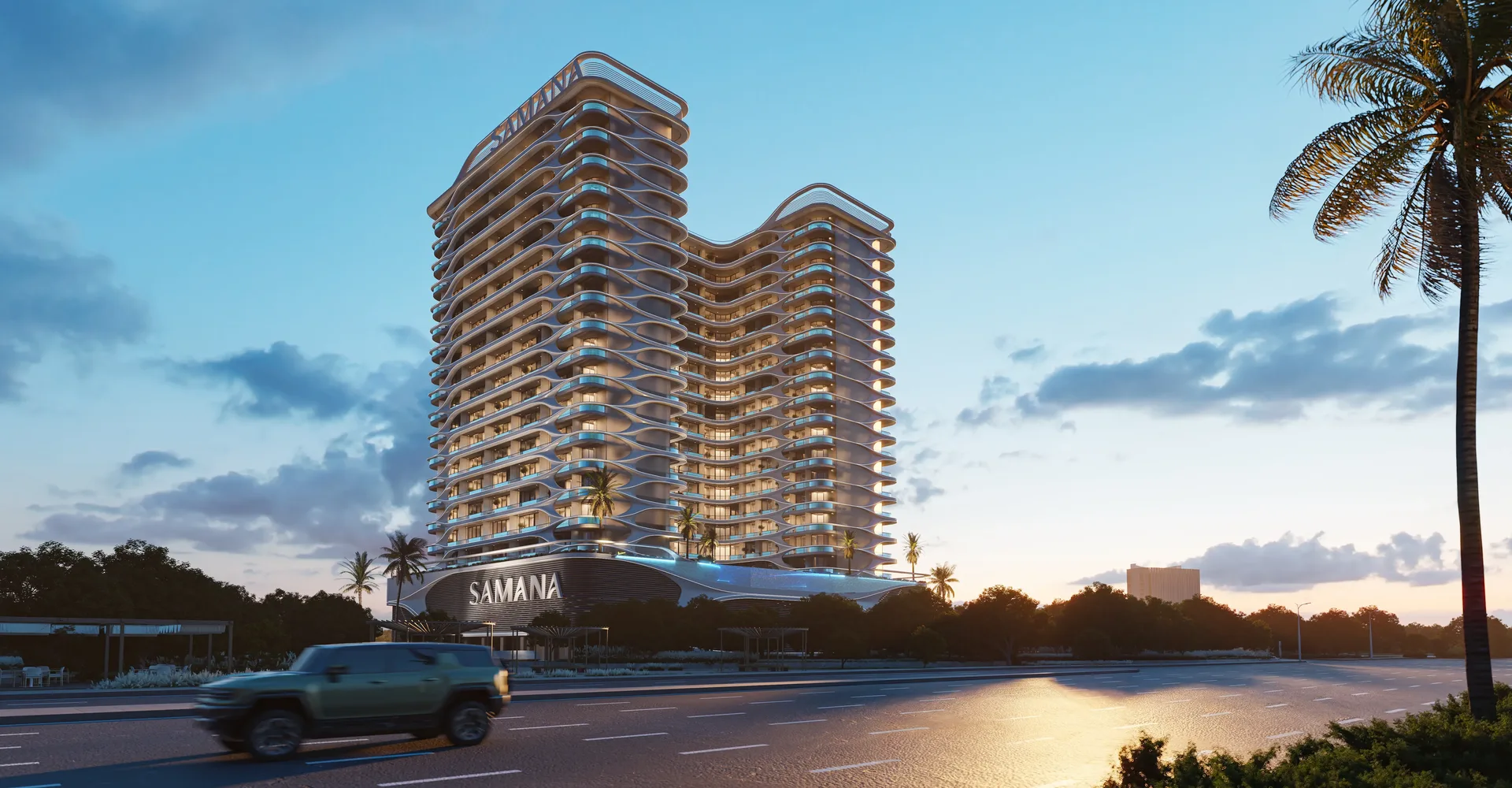 Exterior at Samana Boulevard Heights in Dubai