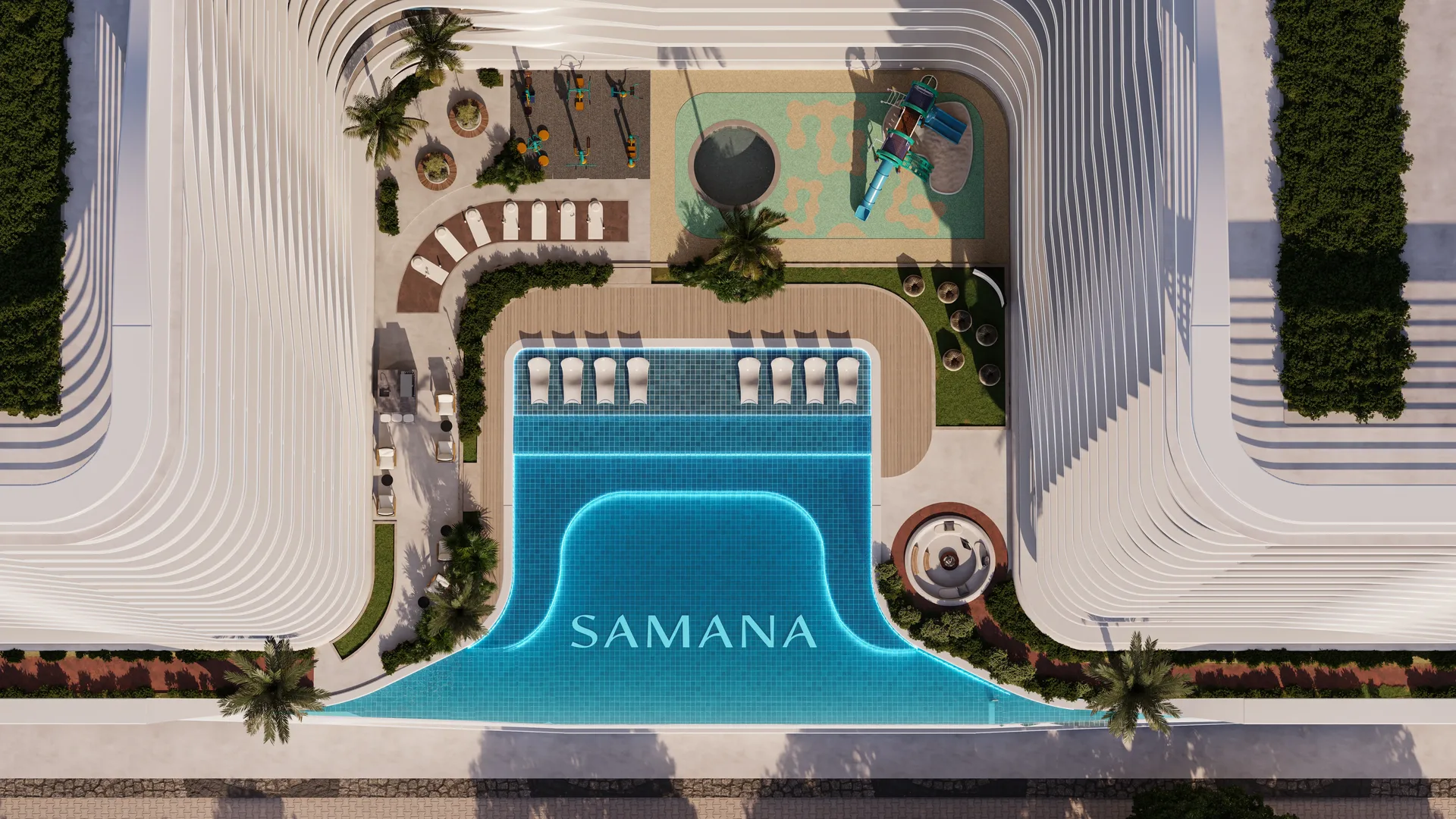 Exterior at Samana Boulevard Heights in Dubai