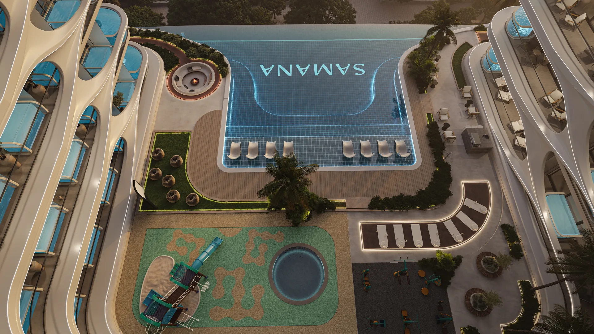 Exterior at Samana Boulevard Heights in Dubai