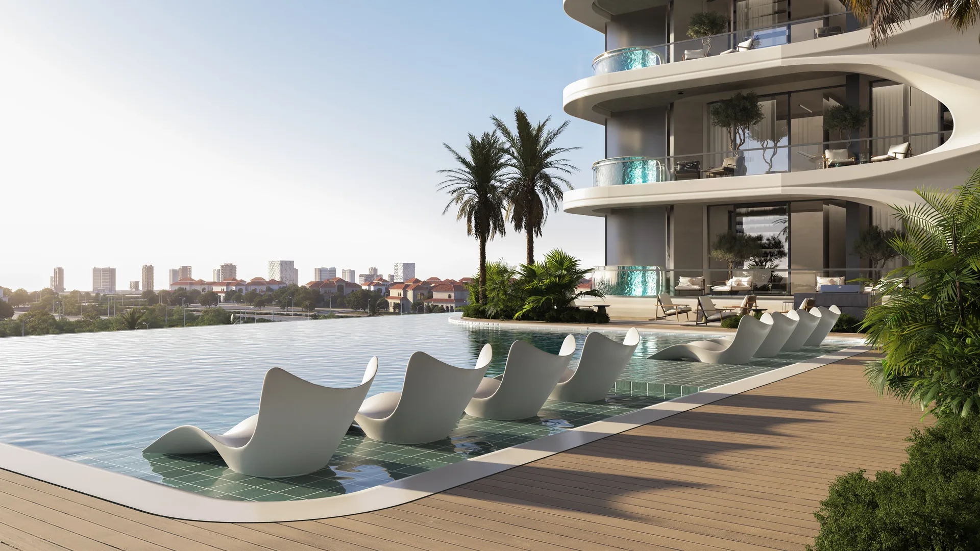 Exterior at Samana Boulevard Heights in Dubai