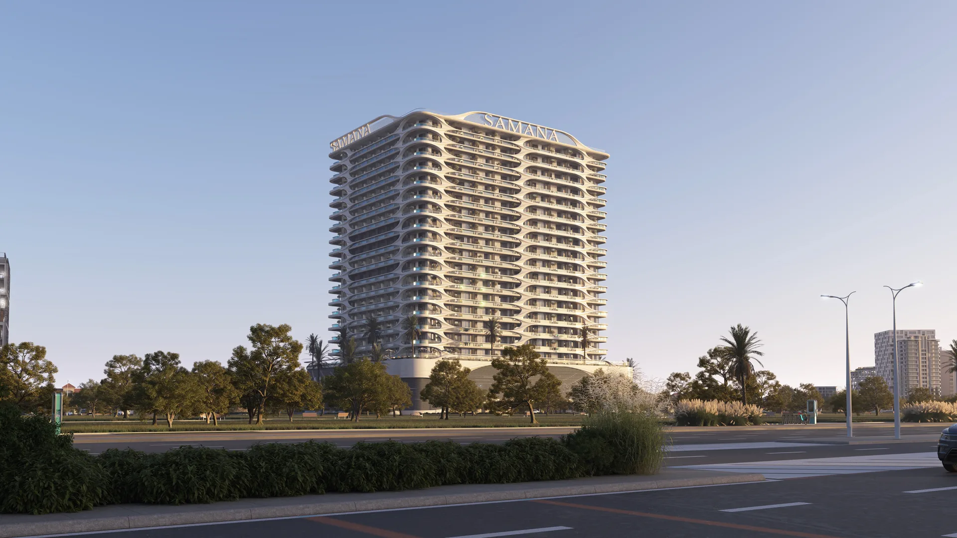 Exterior at Samana Boulevard Heights in Dubai