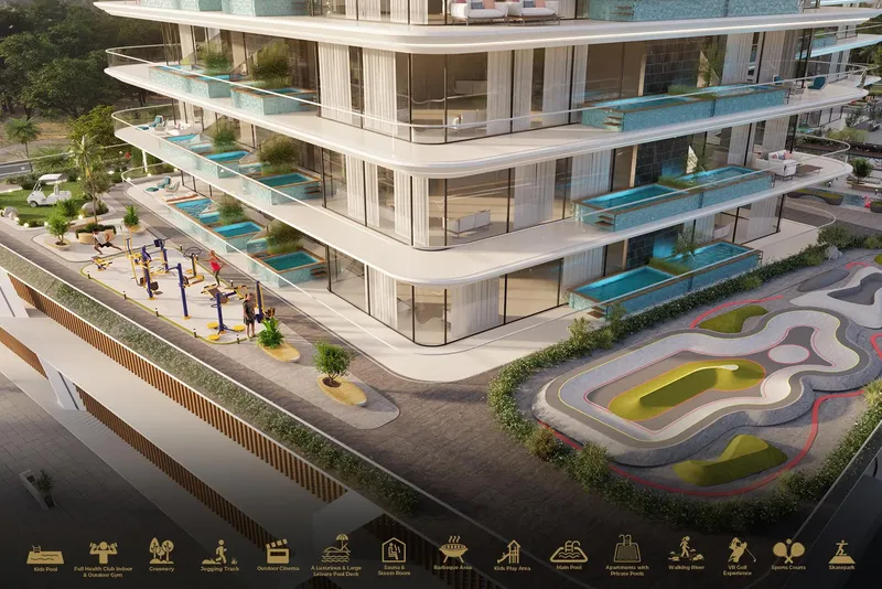 Exterior at Samana Golf Views in Dubai Sports City Dubai
